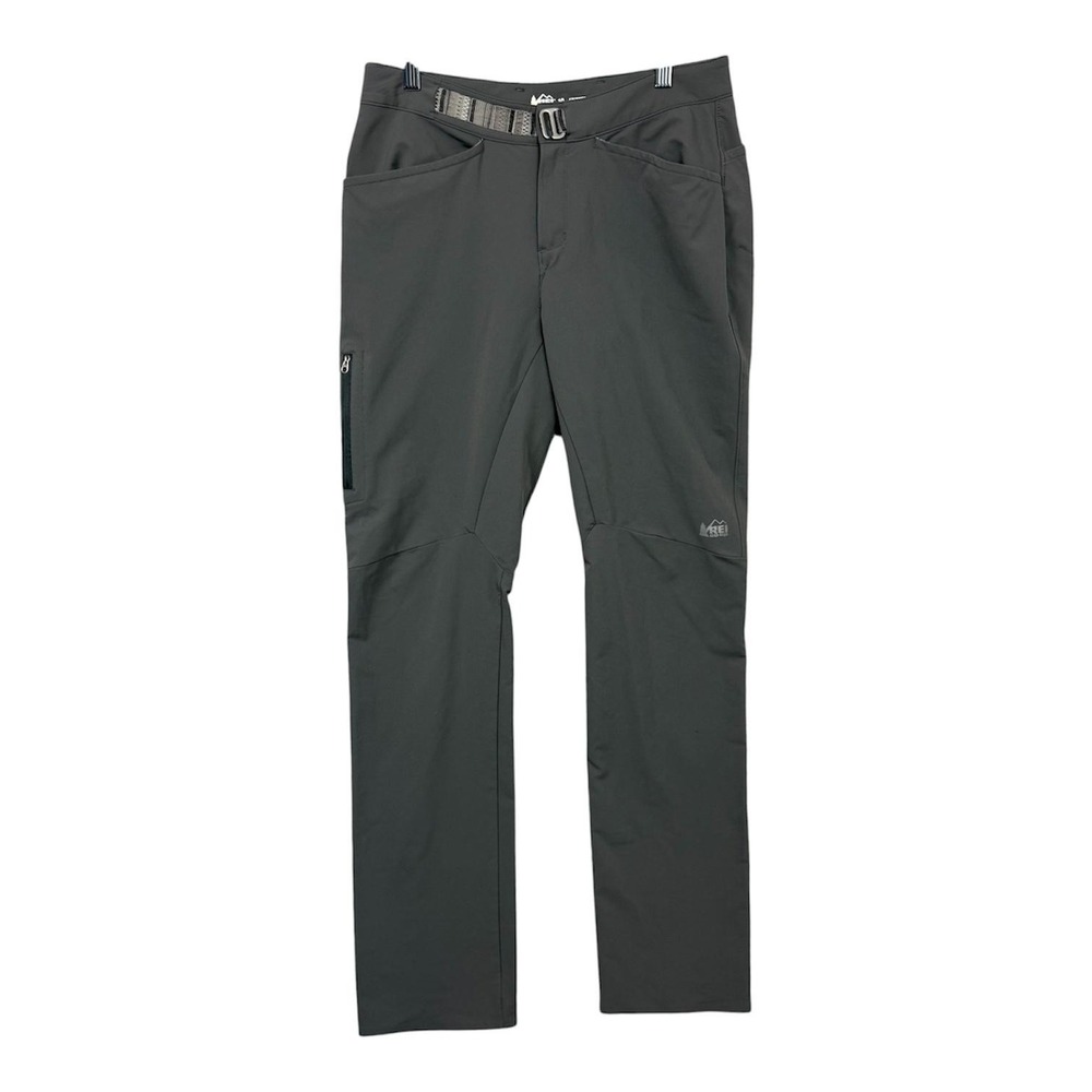 REI Co-op Pants Womens 10 Gray Softshell Hiking Zip Pocket Stretch Trail Outdoor